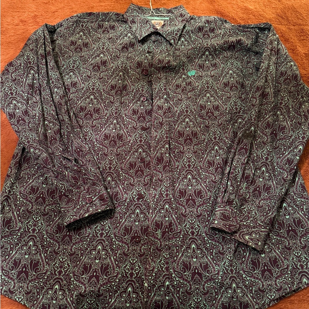 Cinch Men's Paisley Long Sleeve Shirt